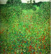 Gustav Klimt vallmofalt oil painting artist